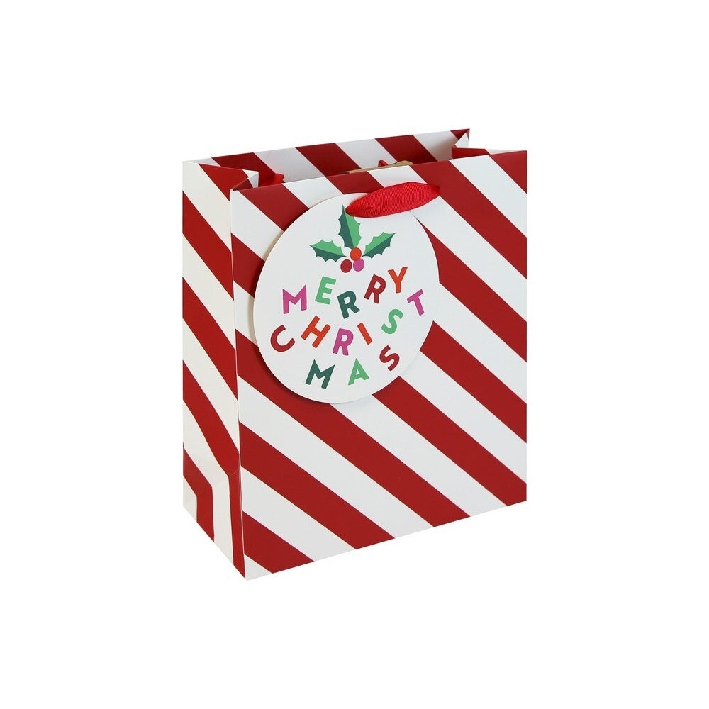 Eurowrap Candy Can Bag – Christmas and Holiday Gift Bag, Festive Packaging, Seasonal Present Holder, Holiday Celebration, and Perfect Christmas Gifting Essentials - Size MEDIUM