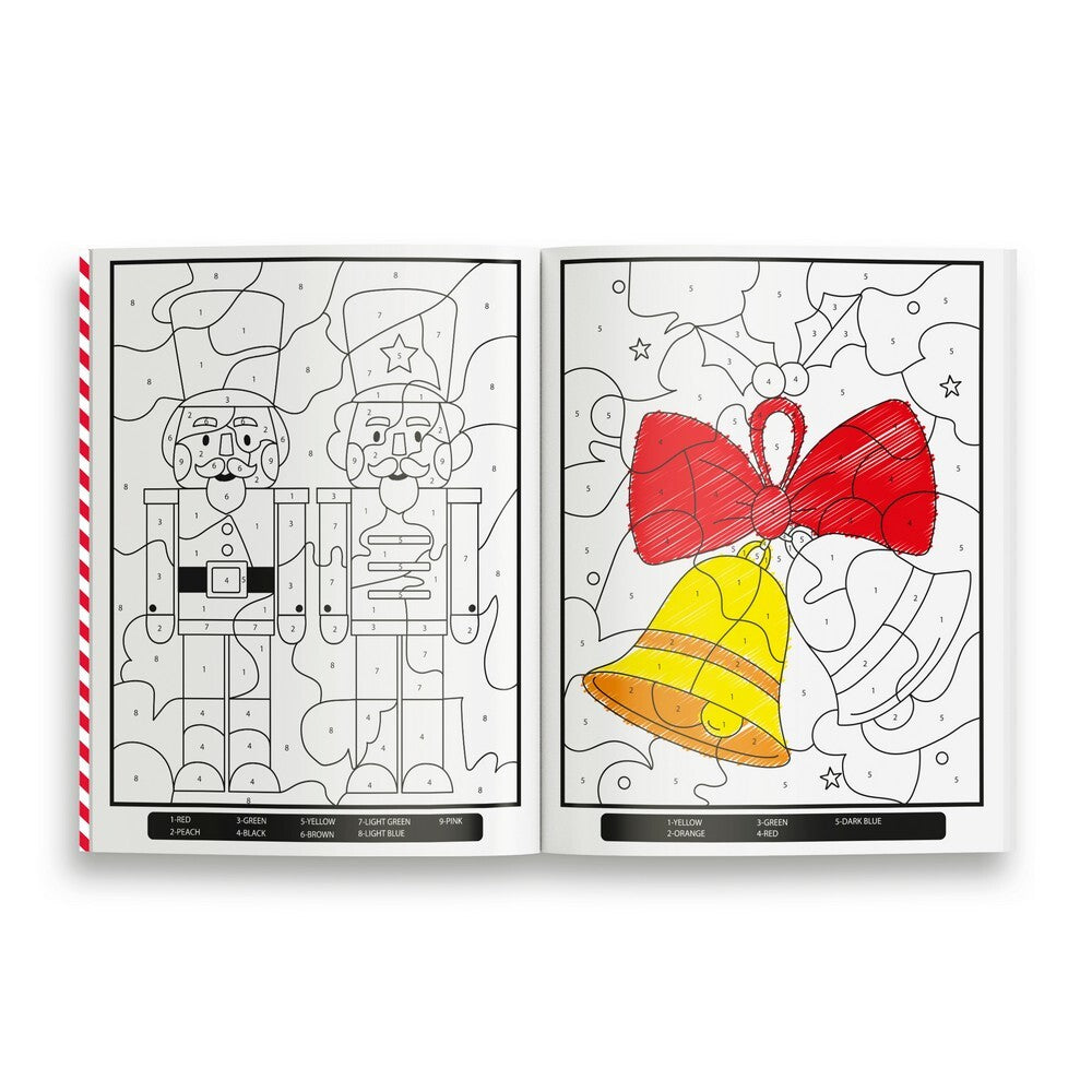 Eurowrap Christmas Colour by Numbers Book – Festive Holiday Activity Book for Kids, Creative Fun, Seasonal Gifting, Christmas Celebration, and Holiday Crafting Entertainment