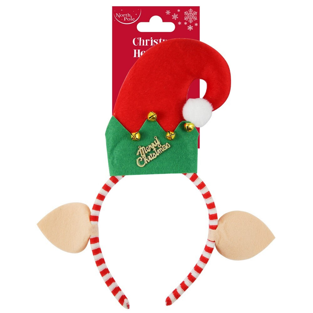 Eurowrap Elf Boppers – Festive Christmas Headbands for Holiday Parties, Seasonal Fun, Kids and Family Celebration, Christmas Dress-Up, Holiday Entertainment, and Assorted Designs