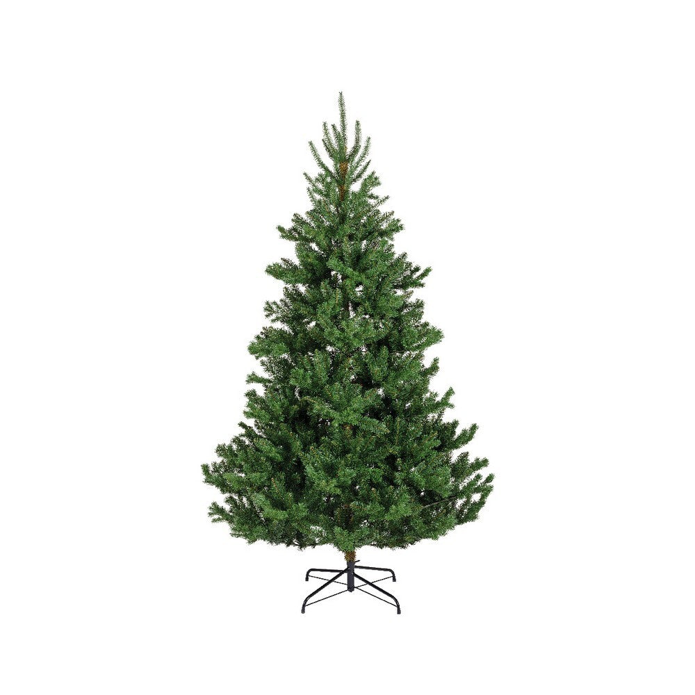 Kaemingk Alba Fir Artificial Christmas Tree 180cm Green – Outdoor & Indoor Xmas Decoration, Realistic Lush Fir
