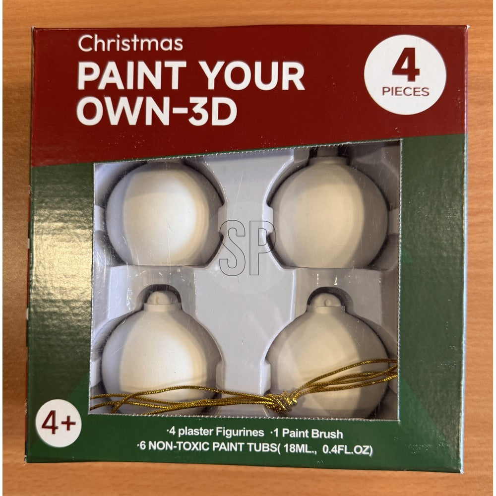 Koopman Christmas Balls Set – Plaster DIY Xmas Ornaments, Holiday Craft Kit, Festive Seasonal Decoration, Kids & Family Creative Activity, Xmas Tree Accessories