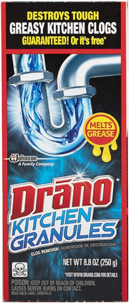 Drano Kitchen Granules Clog Remover 8.8 Ounce