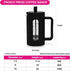 Fissman French Press Coffee and Tea Maker 600ML Heat Resistant Borosilicate Glass Stainless Steel