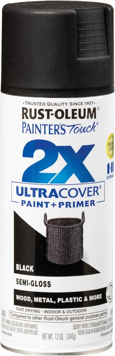 Rust-Oleum Pt 2X Uc 12Oz Semi-Gloss Black