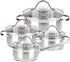 Fissman Gabriela 8 Pieces Cookware Set With Glass Lids Stainless Steel