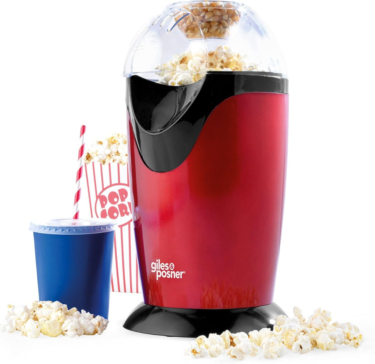 Giles & Posner Popcorn Maker Sorbet Red (Display Unit)
