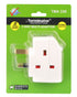 Terminator brand 3 Way UK Socket Multi Adaptor With Individual Switches With 2 Pin