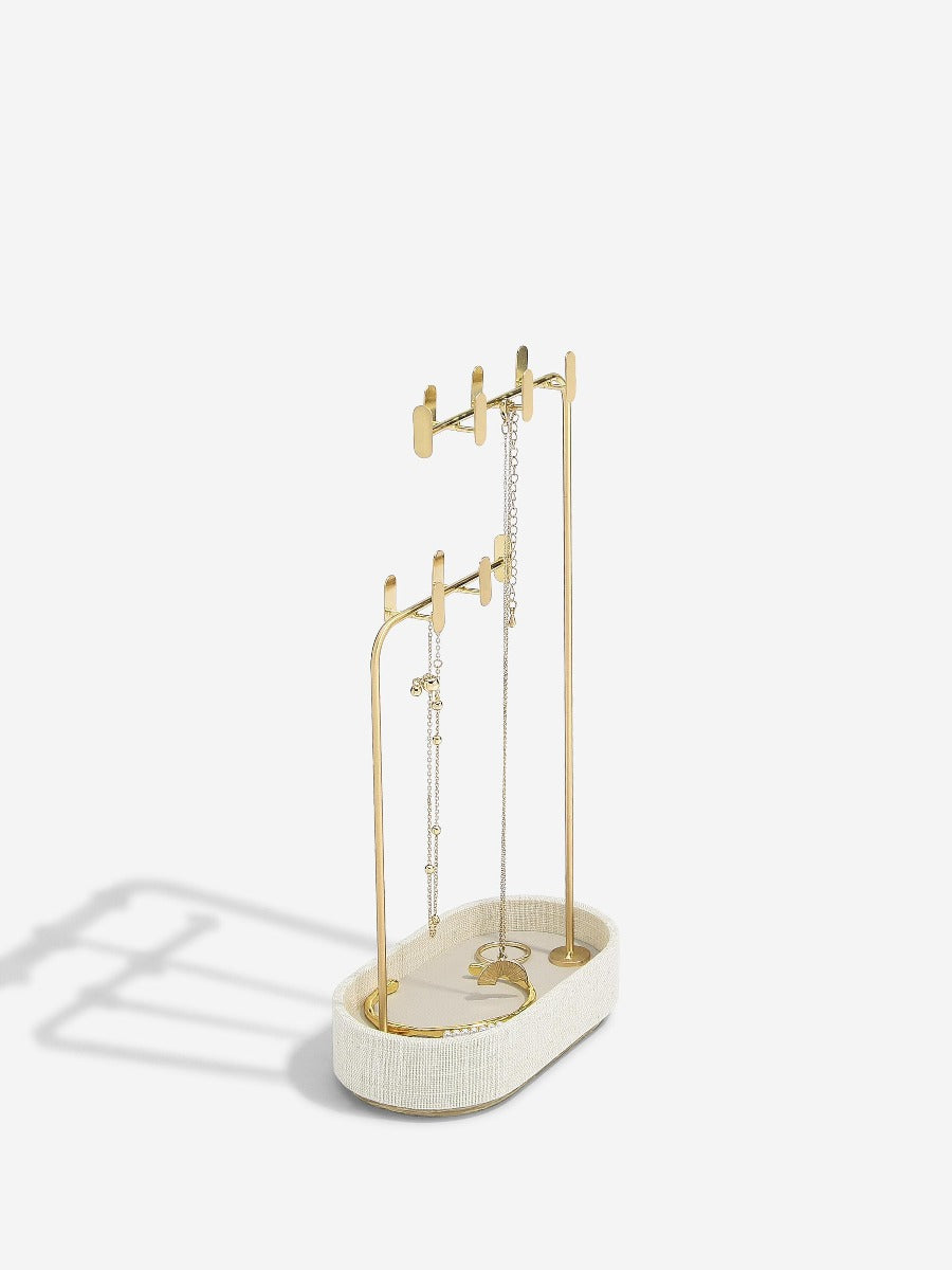 Stackers Oatmeal & Linen Multi-Hook Jewellery Stand