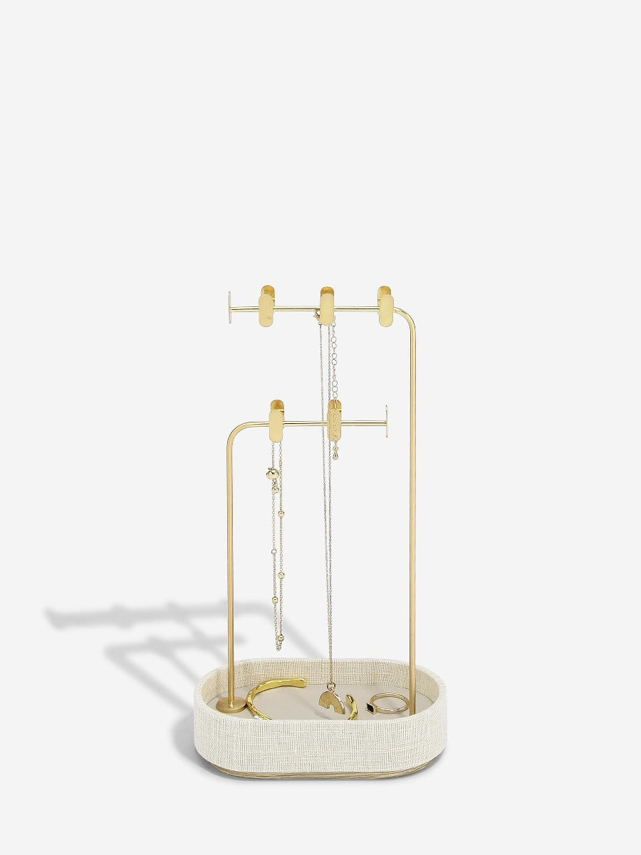 Stackers Oatmeal & Linen Multi-Hook Jewellery Stand