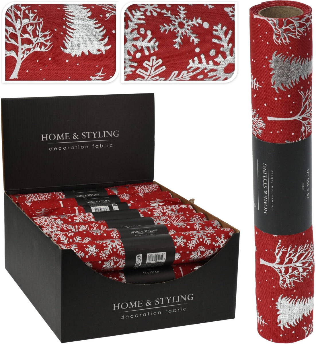 Homesmiths Deco Fabric Print Red Assorted