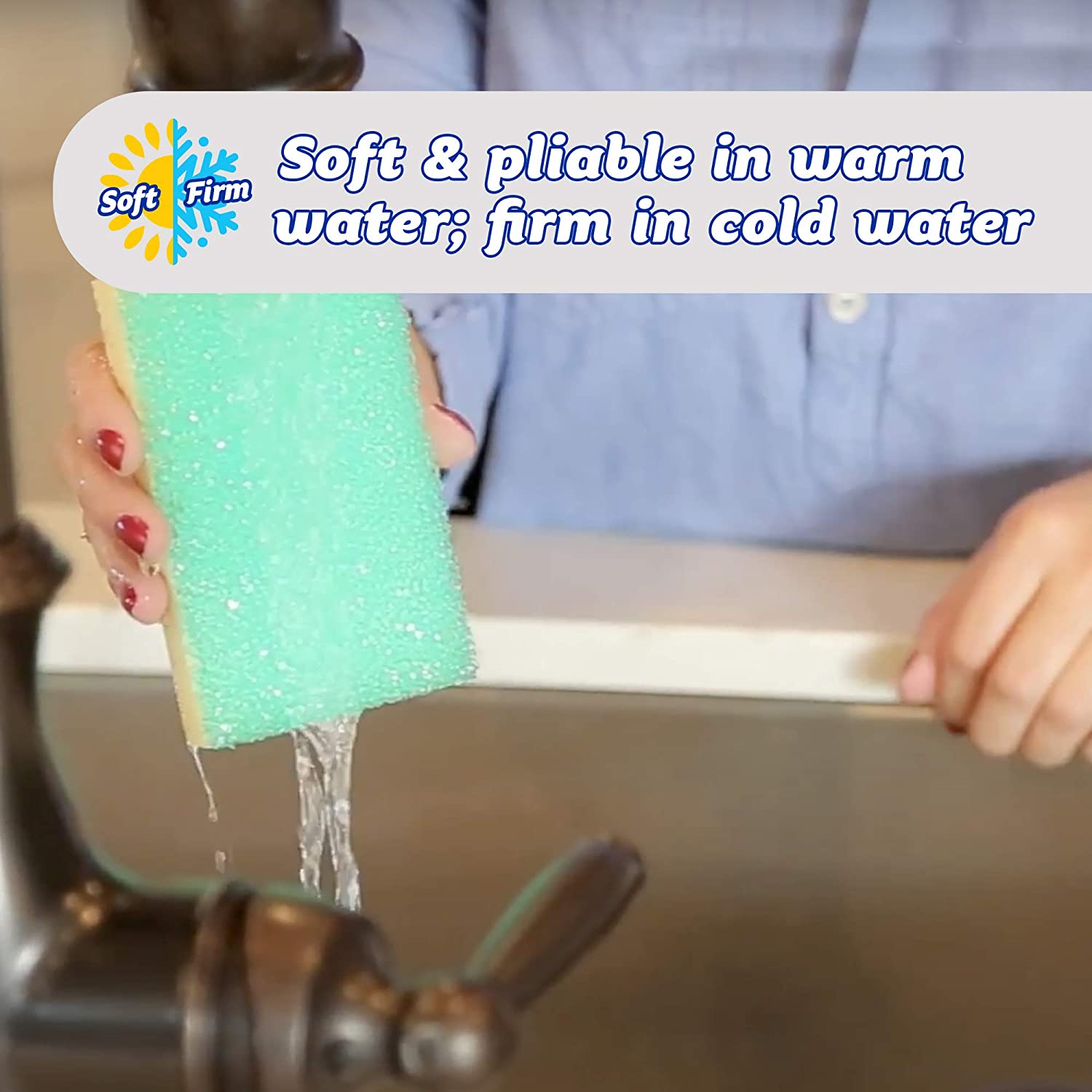 Scrub Daddy Sponge Daddy Dual Side Scrubber + Sponge Set Of 4 Assorted