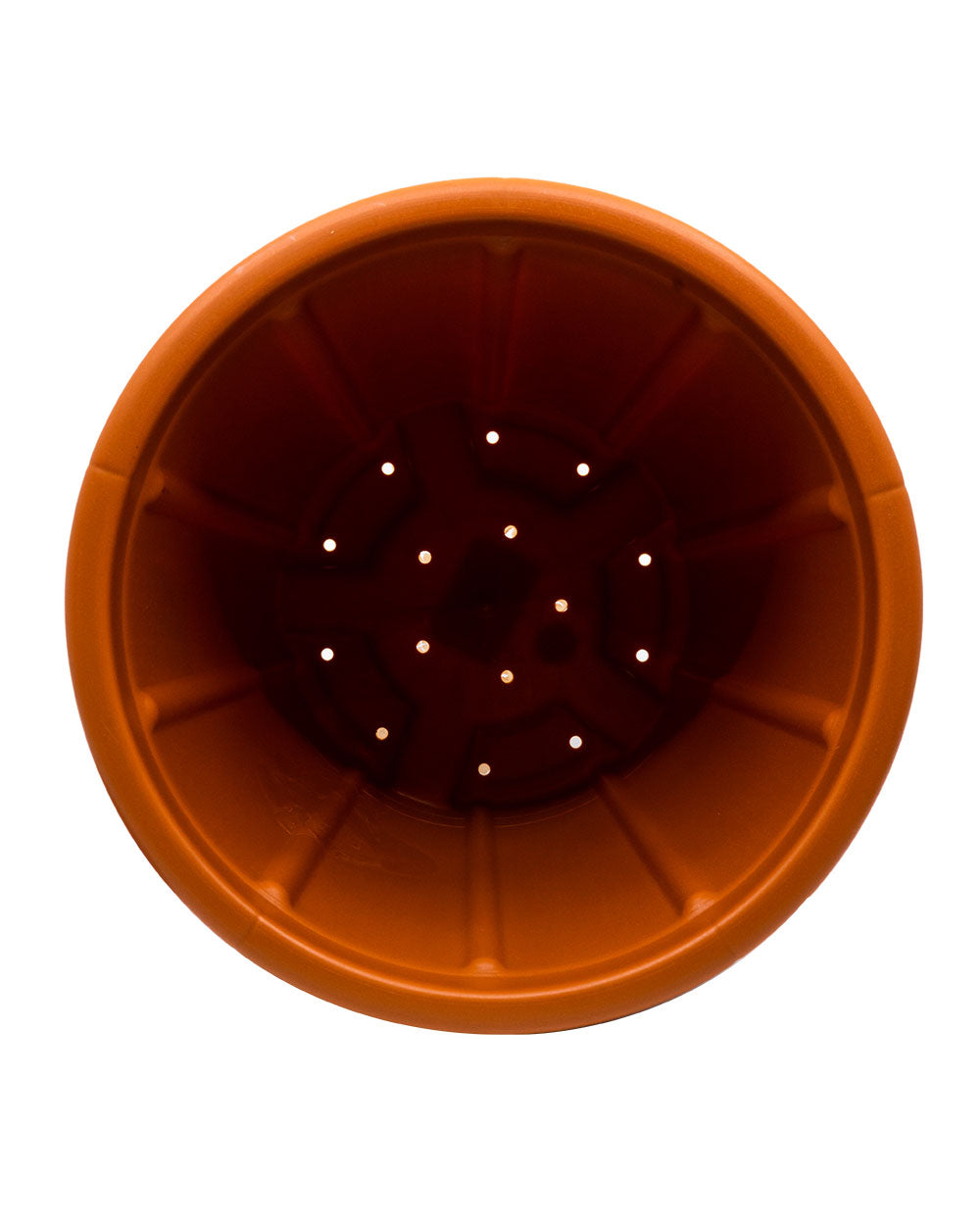 Cosmoplast Woodgrain Pot With Tray 8 Inches