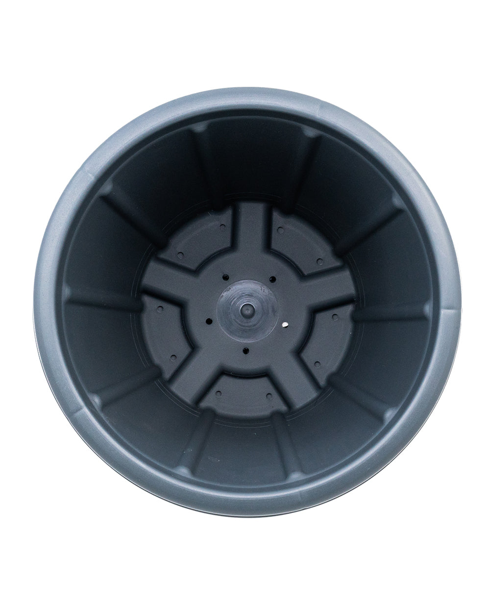 Cosmoplast Pot-Woodgrain 8inch Whit Tray Grey