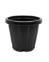 Cosmoplast Woodgrain Pot With Tray 6 Inches Dark Brown