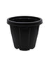 Cosmoplast Woodgrain Pot With Tray 8 Inches Dark Brown