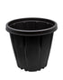 Cosmoplast Woodgrain Pot With Tray 12 Inches Dark Brown