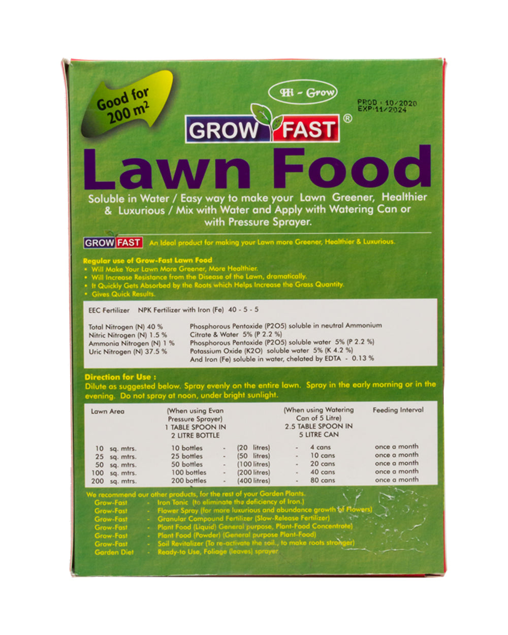 Grow Fast Lawn Food 1Kg