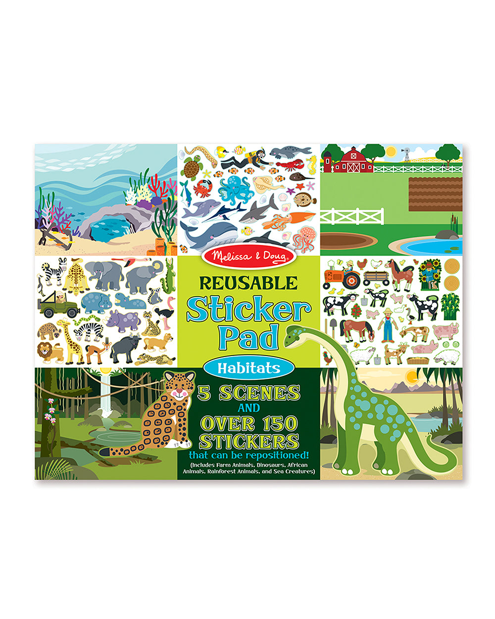 Melissa And Doug Reusable Sticker Pad Habitats