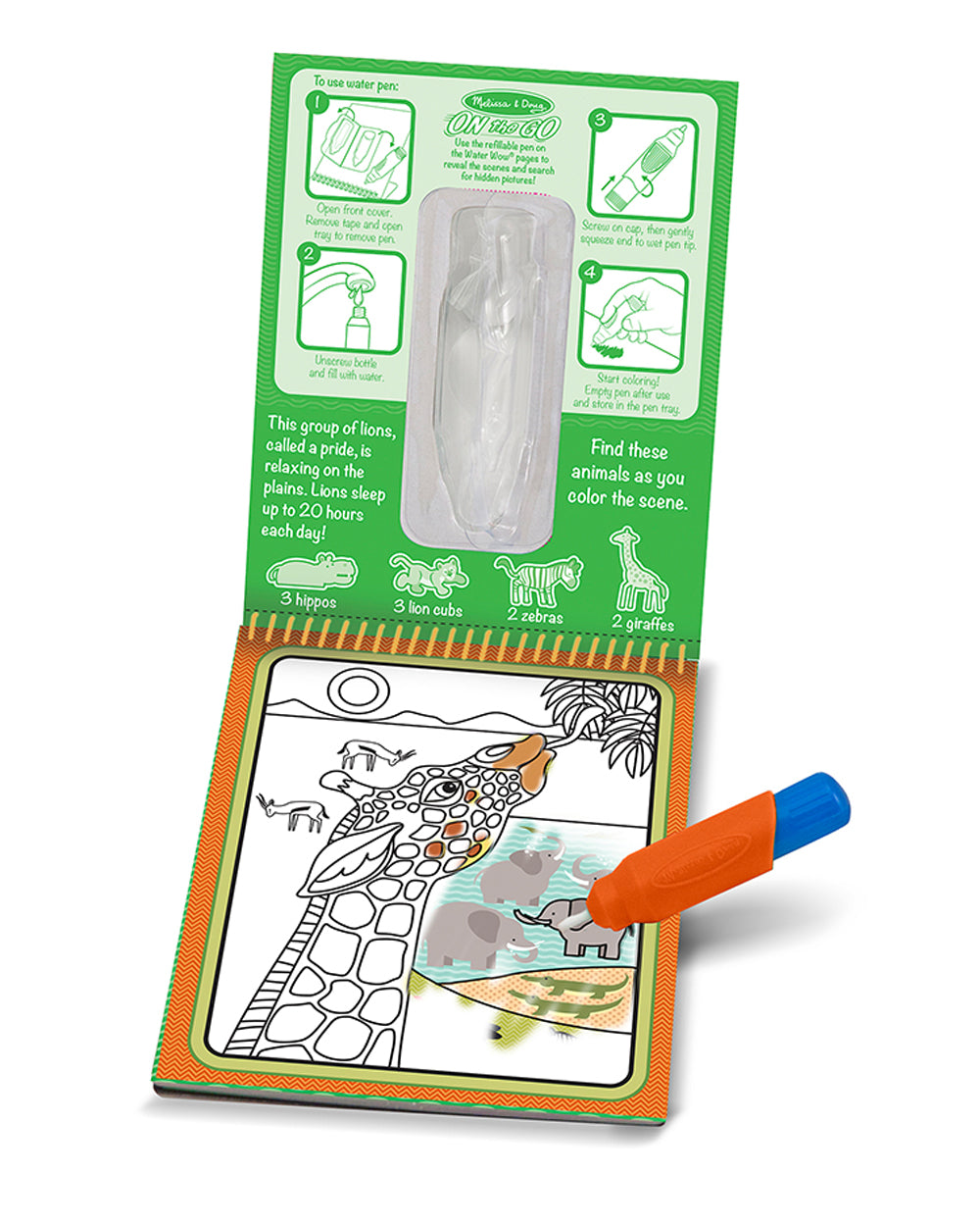 Melissa And Doug Water Wow Safari Water Reveal Pad