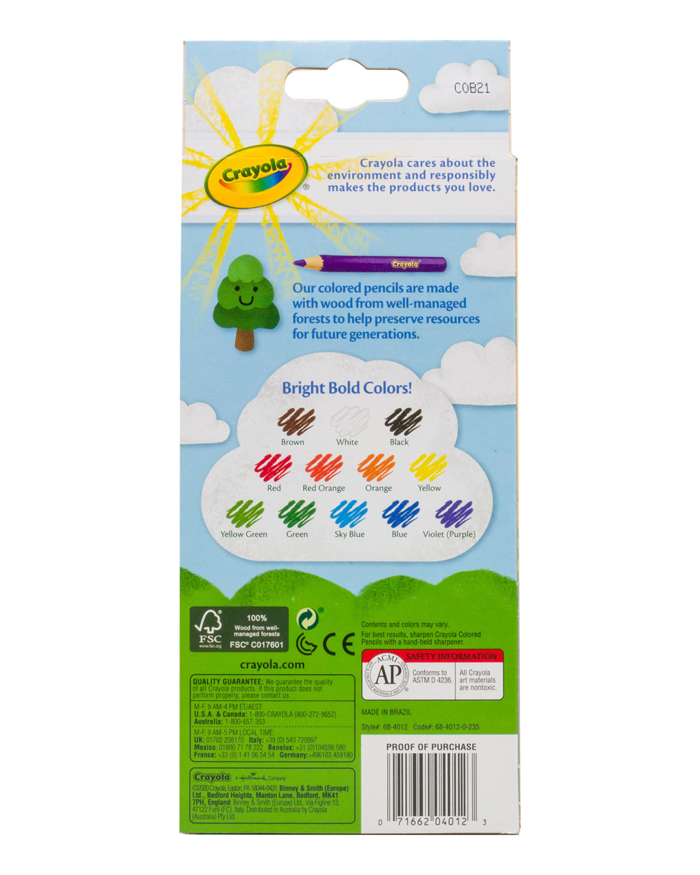 Crayola 12 Count Colored Pencils Long