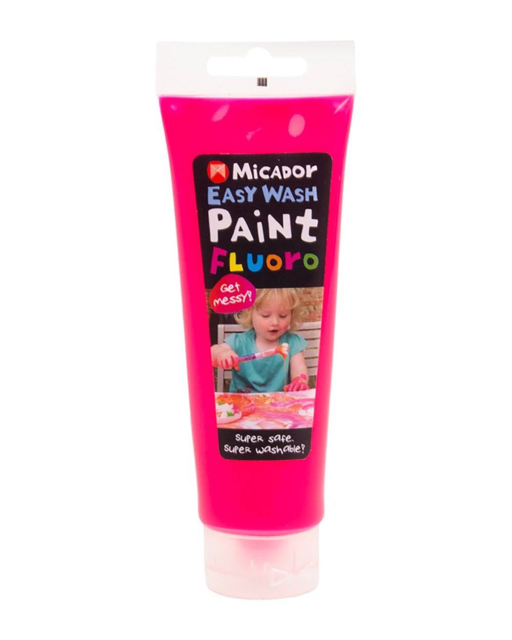 Micador Jr. Easy Wash 120ML Fluoro Paint Pink
