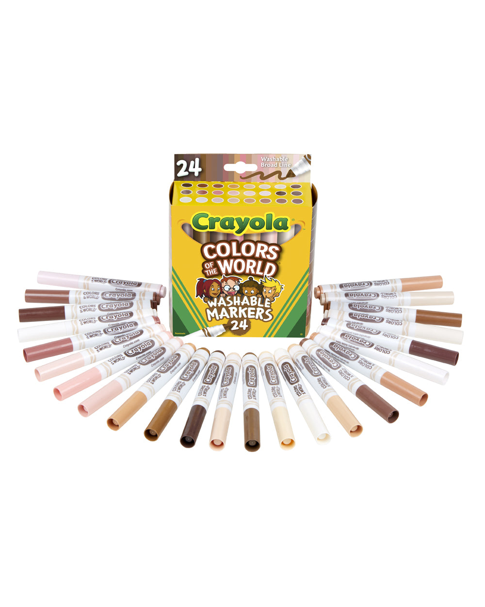 Crayola Colors of the World Washable Markers Pack of 24