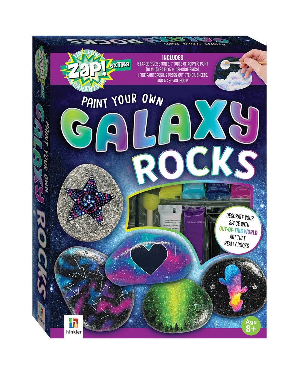 Hinkler Zap Paint Your Own Galaxy Rocks 190 x 260 mm