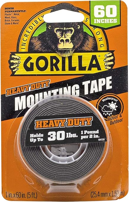 Gorilla Heavy Duty Mounting Tape 1In X 60.In ( 5Ft )