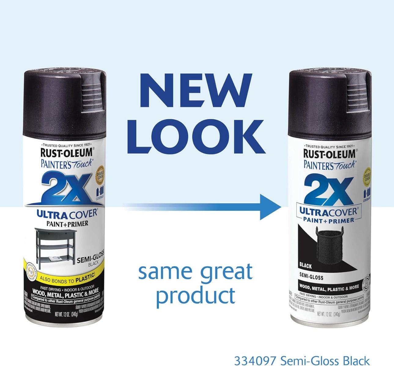 Rust-Oleum Pt 2X Uc 12Oz Semi-Gloss Black