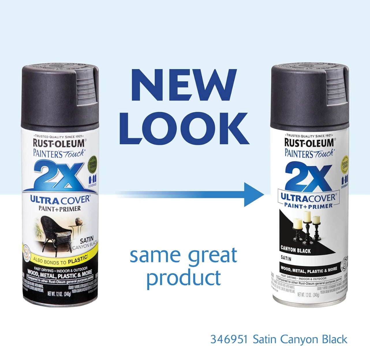 RustOleum Pt 2X Uc 12Oz Satin Canyon Black