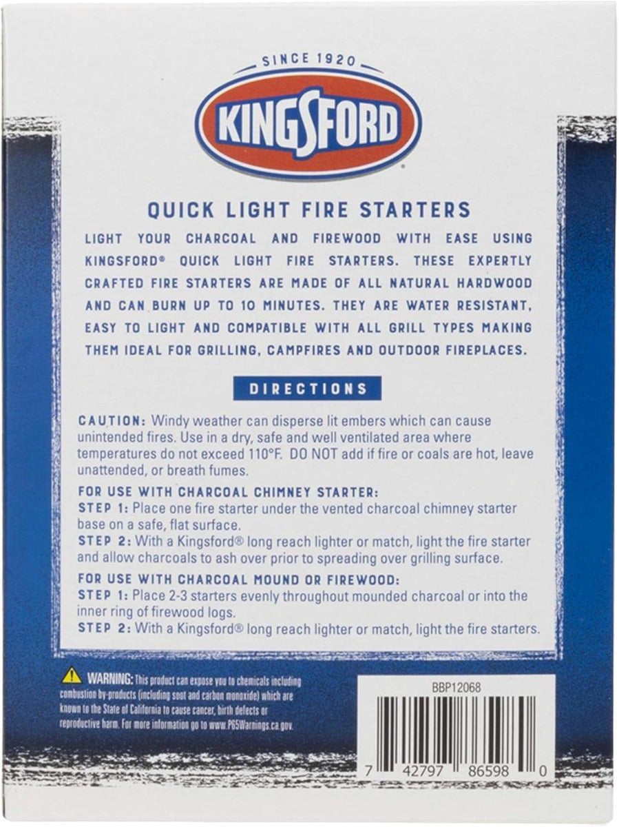 Kingsford Quick Light Fire Starters 32 Pieces