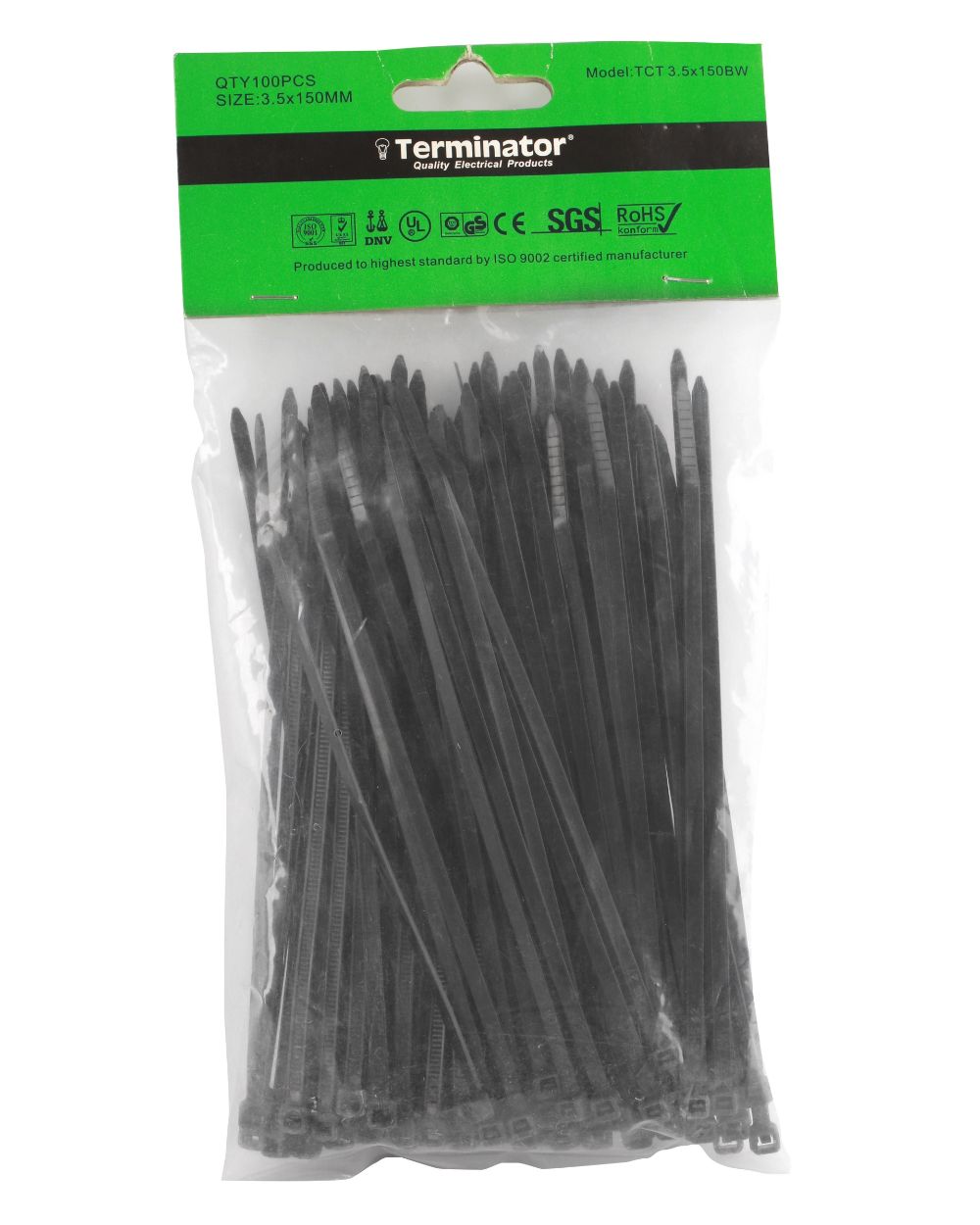 Terminator Cable Tie Black TCT 2.5X100