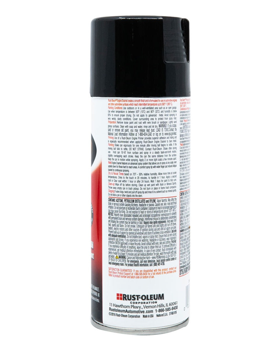 RustOleum Auto Engine Enamel Black Gloss 12Oz