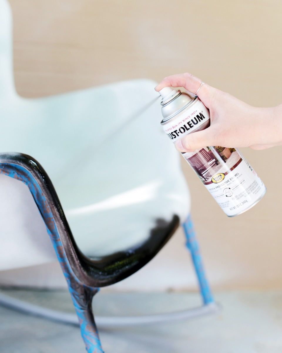 RustOleum Stops Rust Satin Black 12Oz