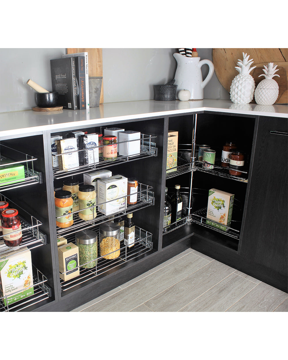 Tansel Pantry Pull Out Drawer with Slides L 496 x H 100 x W 485 mm