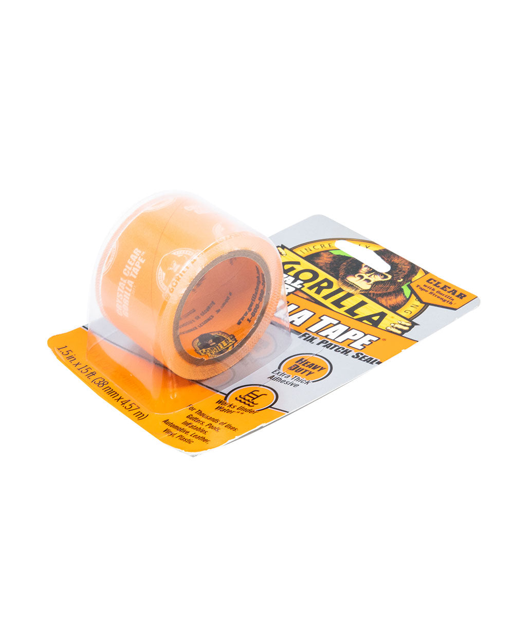 Gorilla Crystal Clear Tape 1.5" X 5 Yard