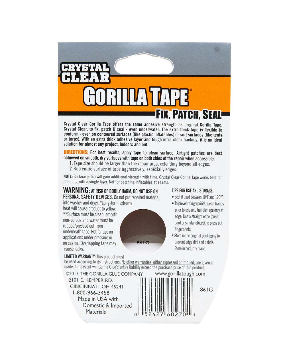 Gorilla Clear Repair Tape 9 Yard