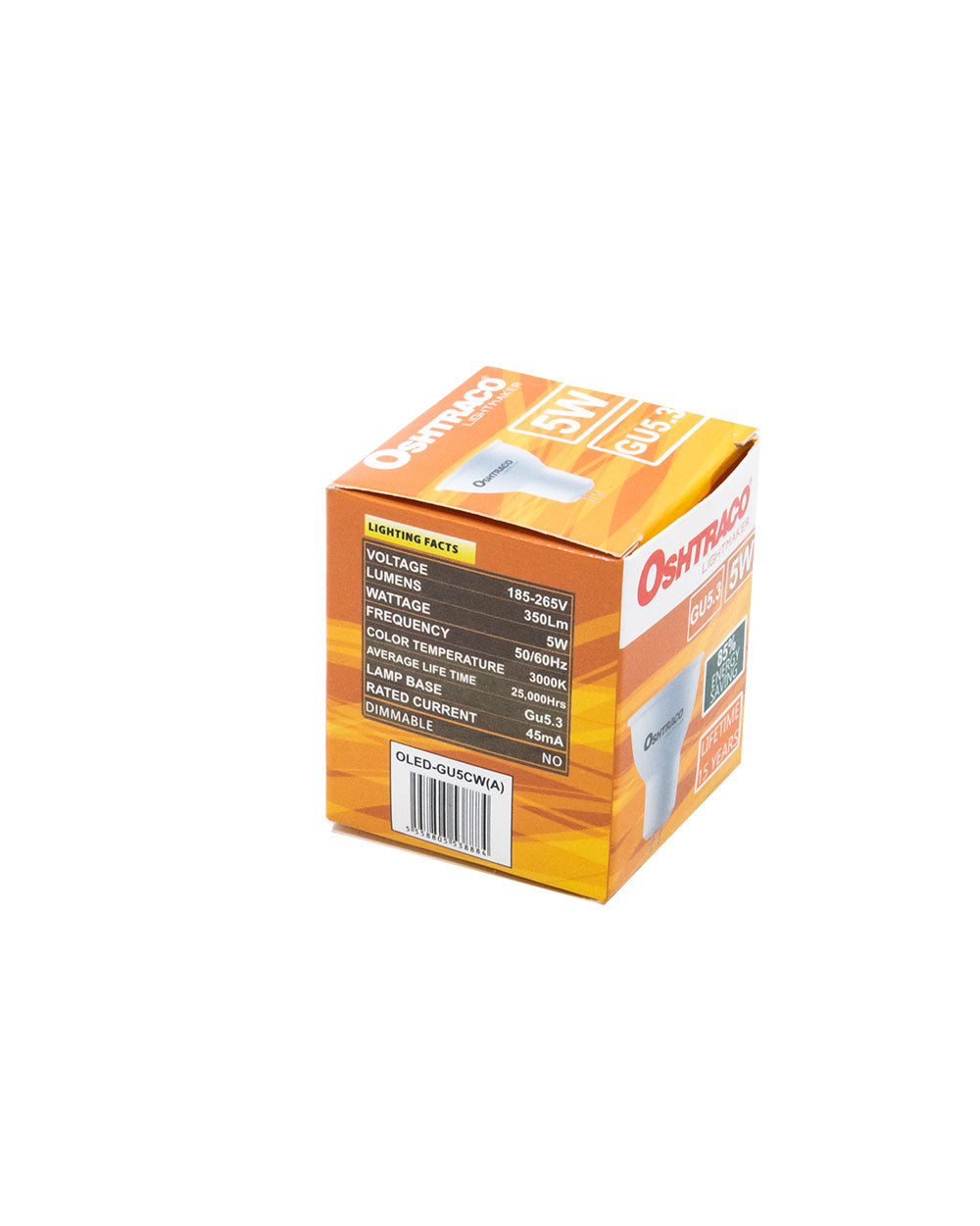 Oshtraco Led Lamp 5W Gu5.3 Warm White