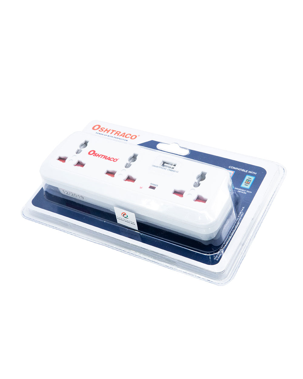 Oshtraco 3 Way Universal Socket With 2X2Pin And 1A Usb Otcw037P