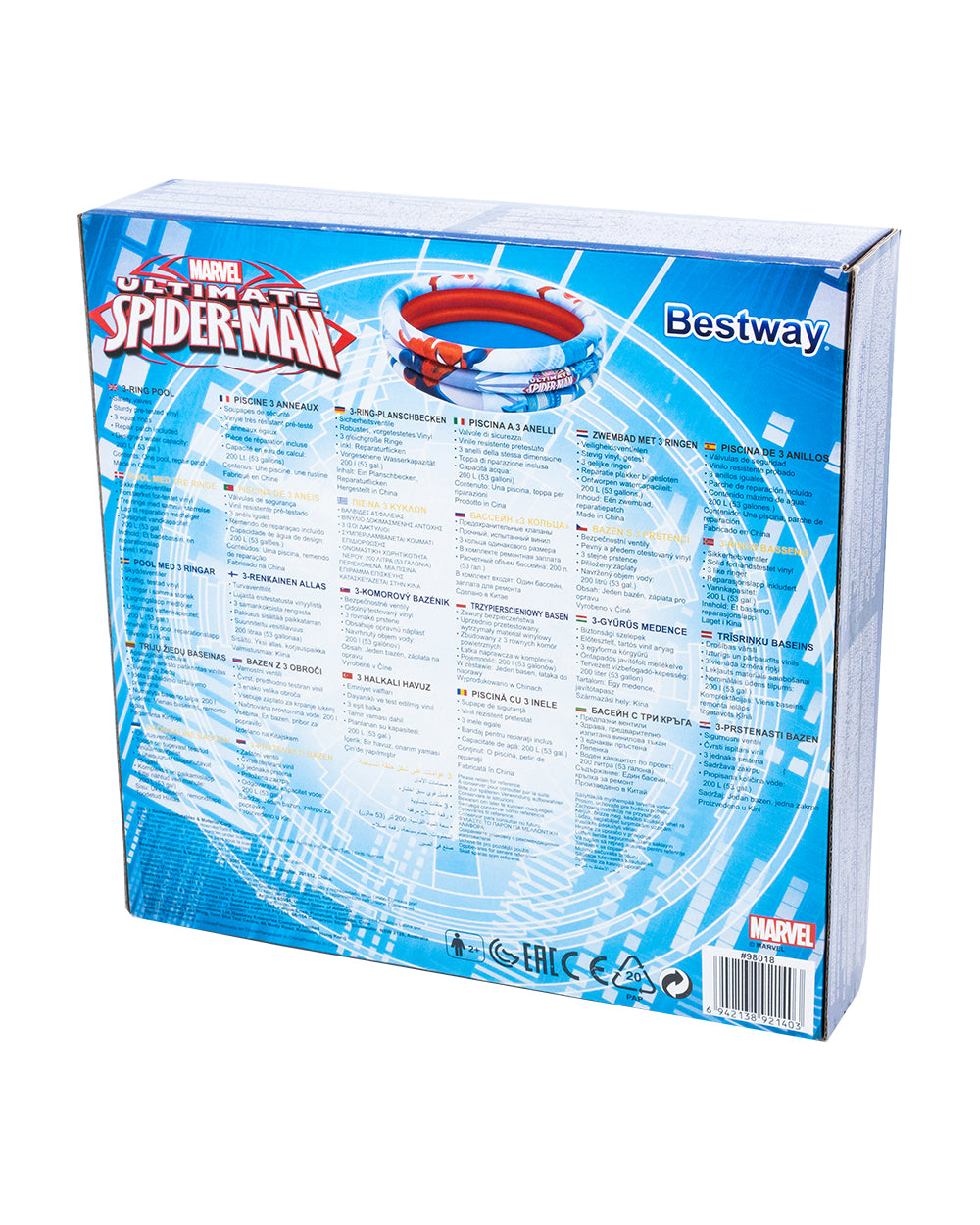 Bestway Pool 3 Ring Spiderman