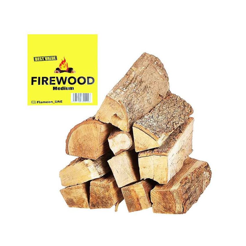 Flame On Firewood Birchwood Medium, 8Kg