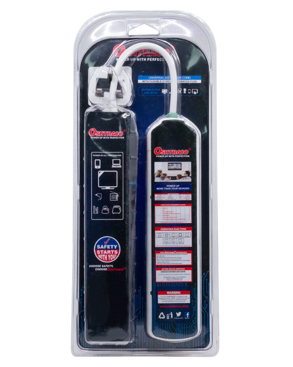 Oshtraco 4Way Universal Socket 2 Meter