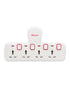 Oshtraco 4 Way Switched T Shaped Multi Socket