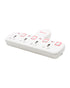 Oshtraco 4 Way Switched T Shaped Multi Socket