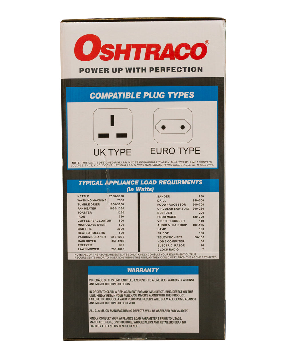 Oshtraco 3 Way Heavy Duty Metal Body Cable Reel 25 Meter