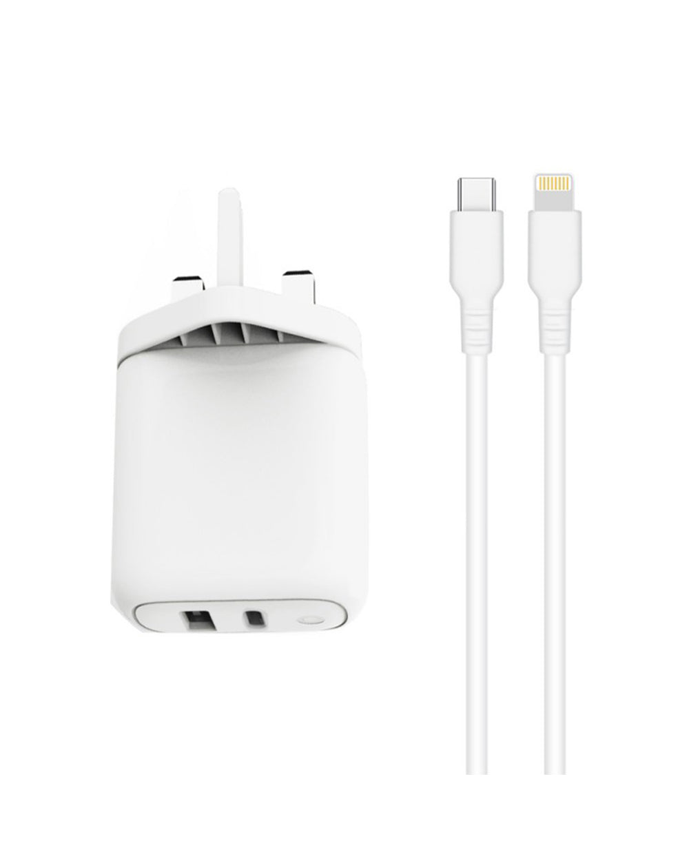 Trands 36W Charger Type-C to Lightning Cable White