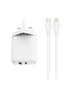 Trands 36W Charger Type-C to Lightning Cable White