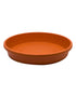 Cosmoplast Round Flower Pot 14 Inch Tray Terracotta