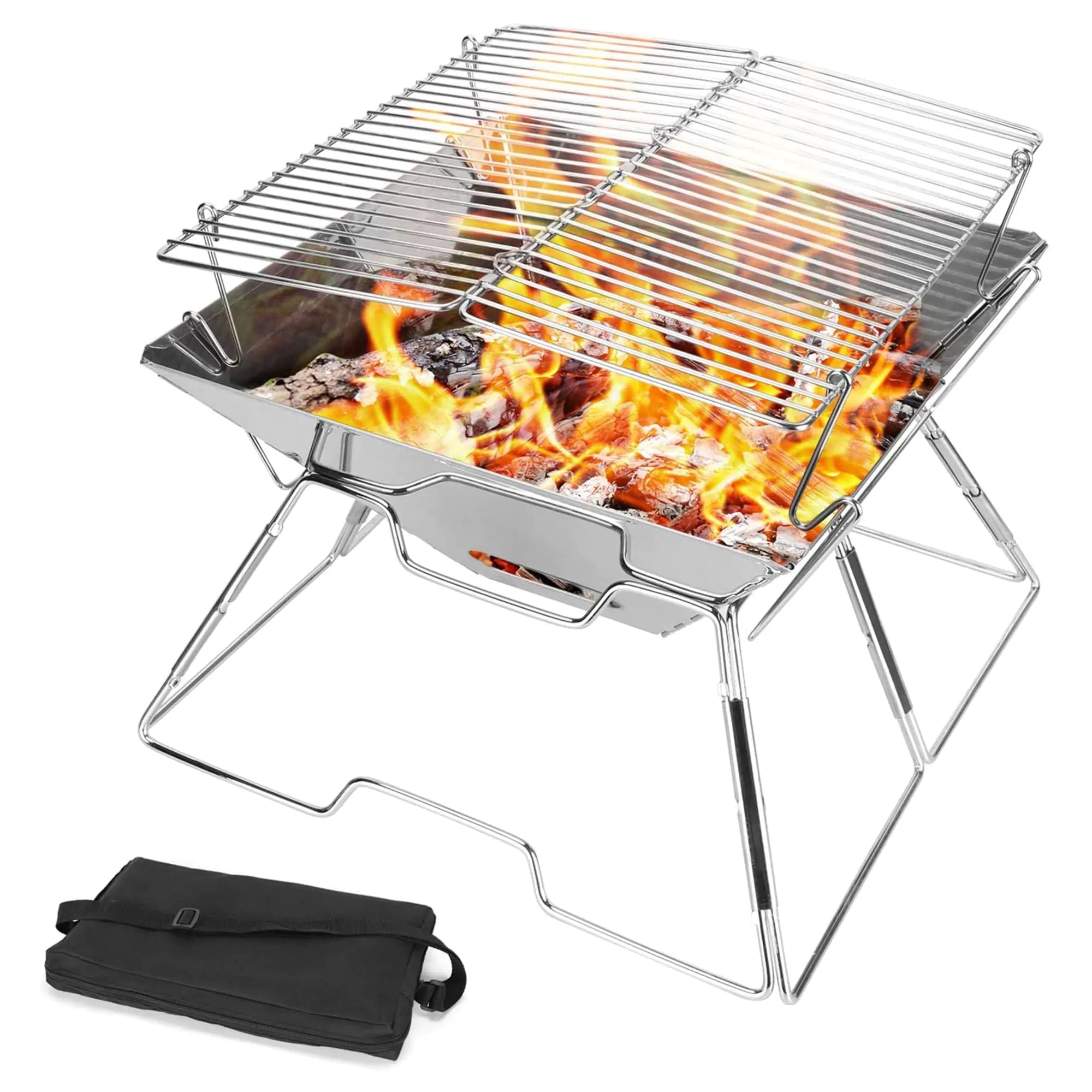 Flame On 2 in 1 Charcoal Grill & Fire Pit