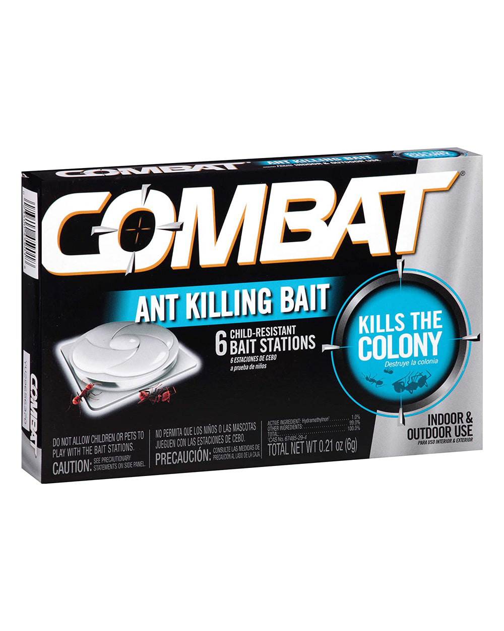 Combat Max Ant Killing Bait Stations, Indoor & Outdoor Use Pack of 6